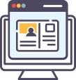 computer screen with app screen